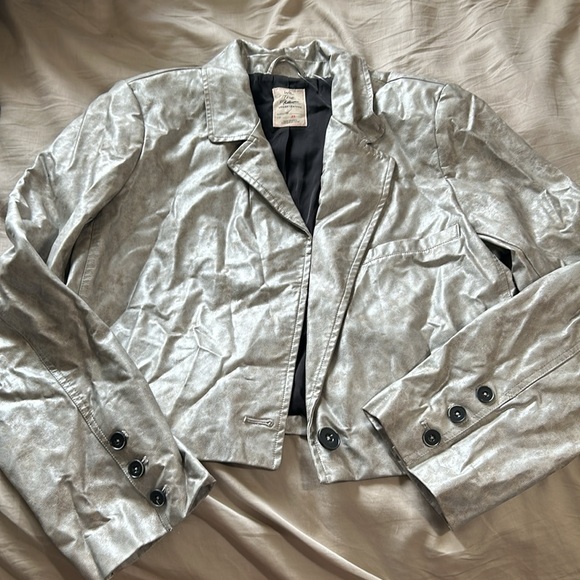 NWOT We the Free Vegan Leather Blazer Jacket - Picture 3 of 6